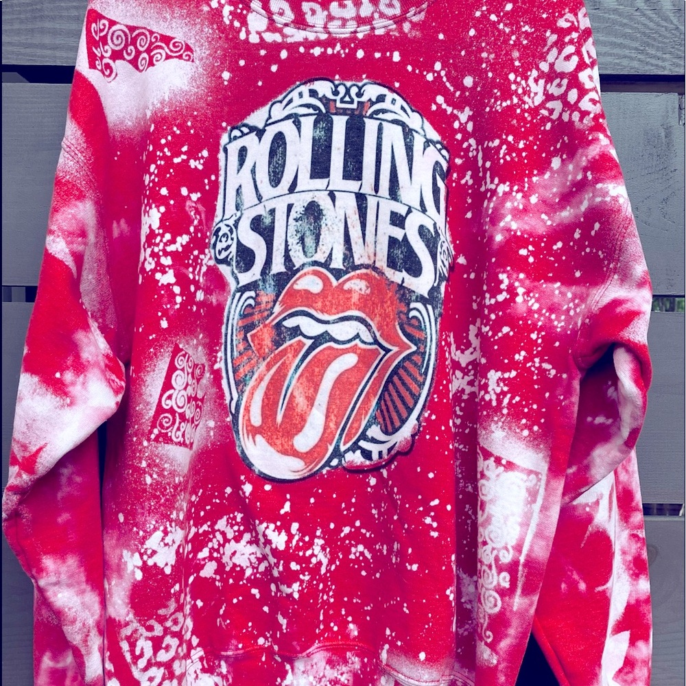 rolling stones bleached sweater